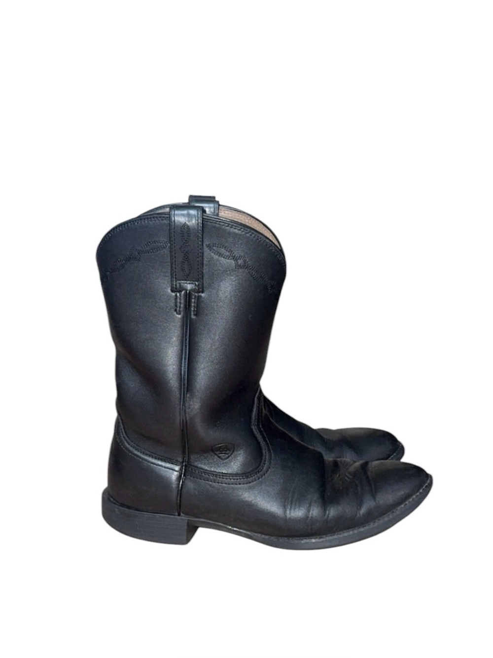 Ariat Heritage Roper Black Leather Cowboy Western Boots Size 11